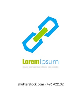 Abstract unity chain logo vector illustration