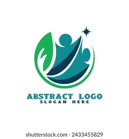 Abstract Unity or Community art logo