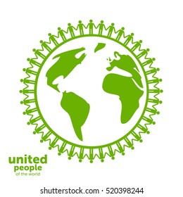 Abstract Unity symbol. United people of the world. 