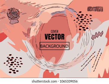 Abstract Universal artistic art template. Creative trendy design for cards, flyers, posters, sales banners and more.
