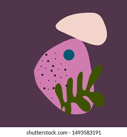 Abstract  universal background. Colorful shapes and textures. Freehand contemporary composition.