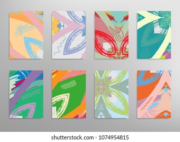 Abstract universal grunge art texture, web header template. Collage page, design for card, invitation, brochure brush strokes style, banner idea, book cover, booklet print, flyer sheet a4