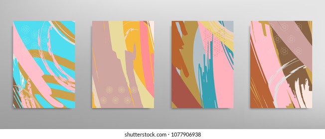 Abstract universal grunge art texture, web header template. Collage page, design for card, invitation, brochure brush strokes style, banner idea, book cover, booklet print, flyer sheet a4