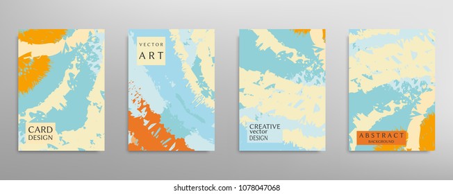 Abstract universal grunge art texture, web header template. Collage page, design for card, invitation, brochure brush strokes style, banner idea, book cover, booklet print, flyer sheet a4