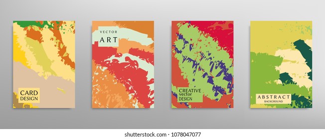 Abstract universal grunge art texture, web header template. Collage page, design for card, invitation, brochure brush strokes style, banner idea, book cover, booklet print, flyer sheet a4