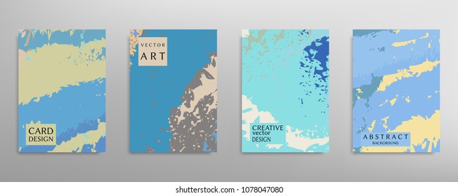 Abstract universal grunge art texture, web header template. Collage page, design for card, invitation, brochure brush strokes style, banner idea, book cover, booklet print, flyer sheet a4