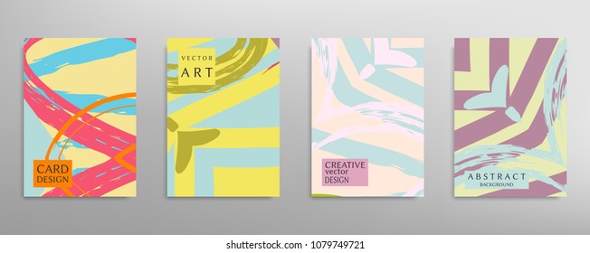 Abstract universal grunge art texture, web header template. Collage page, design for card, invitation, brochure brush strokes style, banner idea, book cover, booklet print, flyer sheet a4