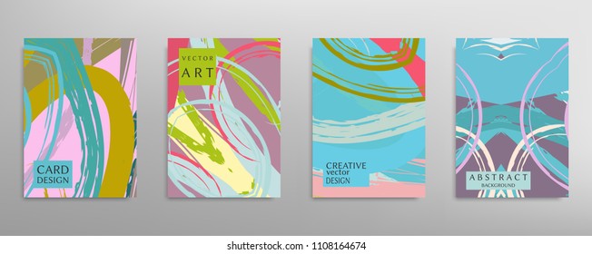 Abstract universal grunge art texture, web header template. Collage page, design for card, invitation, brochure brush strokes style, banner idea, book cover, booklet print, flyer sheet a4