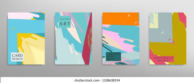 Abstract universal grunge art texture, web header template. Collage page, design for card, invitation, brochure brush strokes style, banner idea, book cover, booklet print, flyer sheet a4