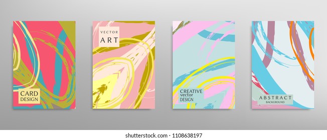 Abstract universal grunge art texture, web header template. Collage page, design for card, invitation, brochure brush strokes style, banner idea, book cover, booklet print, flyer sheet a4