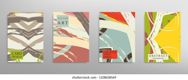 Abstract universal grunge art texture, web header template. Collage page, design for card, invitation, brochure brush strokes style, banner idea, book cover, booklet print, flyer sheet a4