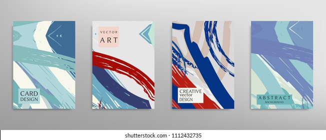 Abstract universal grunge art texture, web header template. Collage page, design for card, invitation, brochure brush strokes style, banner idea, book cover, booklet print, flyer sheet a4