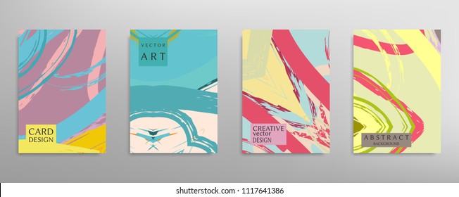Abstract universal grunge art texture, web header template. Collage page, design for card, invitation, brochure brush strokes style, banner idea, book cover, booklet print, flyer sheet a4