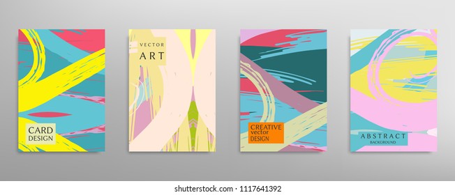 Abstract universal grunge art texture, web header template. Collage page, design for card, invitation, brochure brush strokes style, banner idea, book cover, booklet print, flyer sheet a4