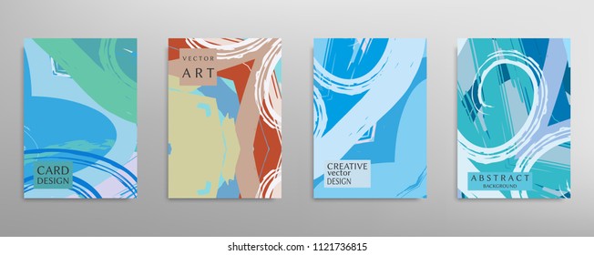 Abstract universal grunge art texture, web header template. Collage page, design for card, invitation, brochure brush strokes style, banner idea, book cover, booklet print, flyer sheet a4