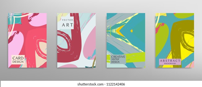 Abstract universal grunge art texture, web header template. Collage page, design for card, invitation, brochure brush strokes style, banner idea, book cover, booklet print, flyer sheet a4