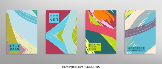 Abstract universal grunge art texture, web header template. Collage page, design for card, invitation, brochure brush strokes style, banner idea, book cover, booklet print, flyer sheet a4