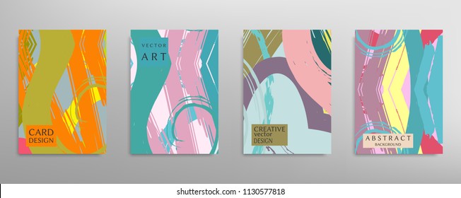 Abstract universal grunge art texture, web header template. Collage page, design for card, invitation, brochure brush strokes style, banner idea, book cover, booklet print, flyer sheet a4