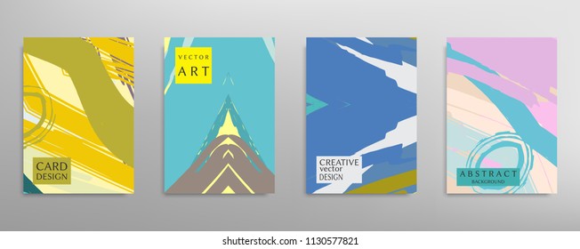 Abstract universal grunge art texture, web header template. Collage page, design for card, invitation, brochure brush strokes style, banner idea, book cover, booklet print, flyer sheet a4