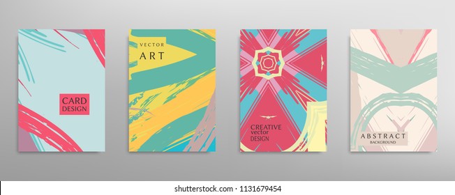 Abstract universal grunge art texture, web header template. Collage page, design for card, invitation, brochure brush strokes style, banner idea, book cover, booklet print, flyer sheet a4