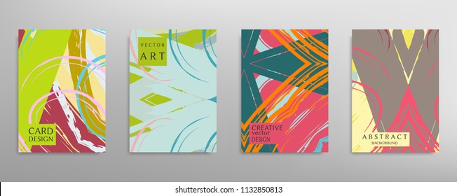 Abstract universal grunge art texture, web header template. Collage page, design for card, invitation, brochure brush strokes style, banner idea, book cover, booklet print, flyer sheet a4