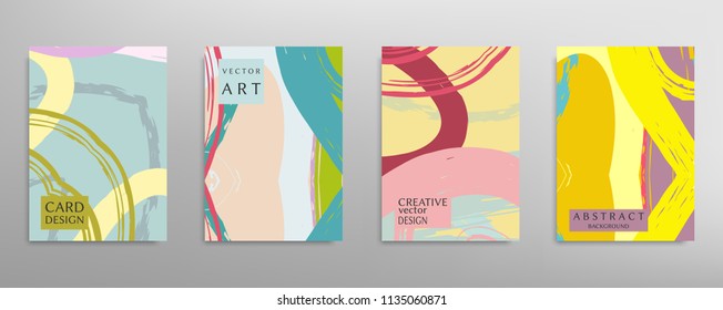 Abstract universal grunge art texture, web header template. Collage page, design for card, invitation, brochure brush strokes style, banner idea, book cover, booklet print, flyer sheet a4