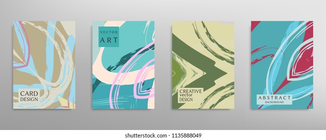 Abstract universal grunge art texture, web header template. Collage page, design for card, invitation, brochure brush strokes style, banner idea, book cover, booklet print, flyer sheet a4
