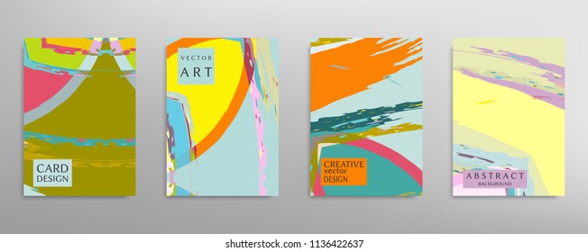 Abstract universal grunge art texture, web header template. Collage page, design for card, invitation, brochure brush strokes style, banner idea, book cover, booklet print, flyer sheet a4