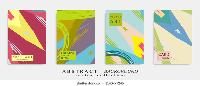 Abstract universal grunge art texture, web header template. Collage page, design for card, invitation, brochure brush strokes style, banner idea, book cover, booklet print, flyer sheet a4