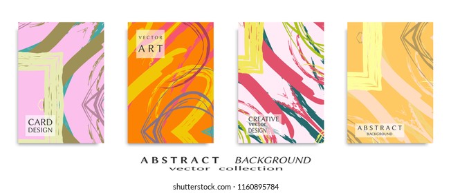 Abstract universal grunge art texture, web header template. Collage page, design for card, invitation, brochure brush strokes style, banner idea, book cover, booklet print, flyer sheet a4