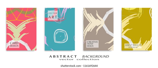 Abstract universal grunge art texture, web header template. Collage page, design for card, invitation, brochure brush strokes style, banner idea, book cover, booklet print, flyer sheet a4