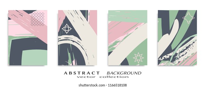 Abstract universal grunge art texture, web header template. Collage page, design for card, invitation, brochure brush strokes style, banner idea, book cover, booklet print, flyer sheet a4