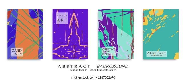 Abstract universal grunge art texture, web header template. Collage page, design for card, invitation, brochure brush strokes style, banner idea, book cover, booklet print, flyer sheet a4