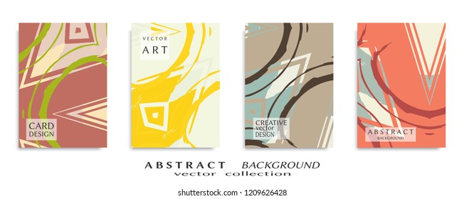 Abstract universal grunge art texture, web header template. Collage page, design for card, invitation, brochure brush strokes style, banner idea, book cover, booklet print, flyer sheet a4