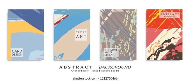 Abstract universal grunge art texture, web header template. Collage page, design for card, invitation, brochure brush strokes style, banner idea, book cover, booklet print, flyer sheet a4