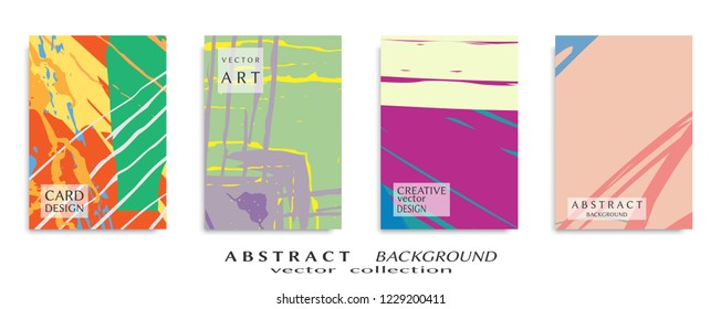 Abstract universal grunge art texture, web header template. Collage page, design for card, invitation, brochure brush strokes style, banner idea, book cover, booklet print, flyer sheet a4