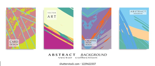 Abstract universal grunge art texture, web header template. Collage page, design for card, invitation, brochure brush strokes style, banner idea, book cover, booklet print, flyer sheet a4