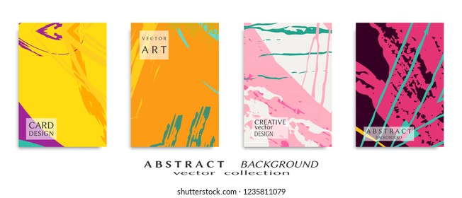 Abstract universal grunge art texture, web header template. Collage page, design for card, invitation, brochure brush strokes style, banner idea, book cover, booklet print, flyer sheet a4