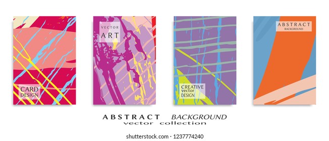 Abstract universal grunge art texture, web header template. Collage page, design for card, invitation, brochure brush strokes style, banner idea, book cover, booklet print, flyer sheet a4
