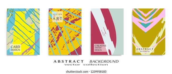 Abstract universal grunge art texture, web header template. Collage page, design for card, invitation, brochure brush strokes style, banner idea, book cover, booklet print, flyer sheet a4