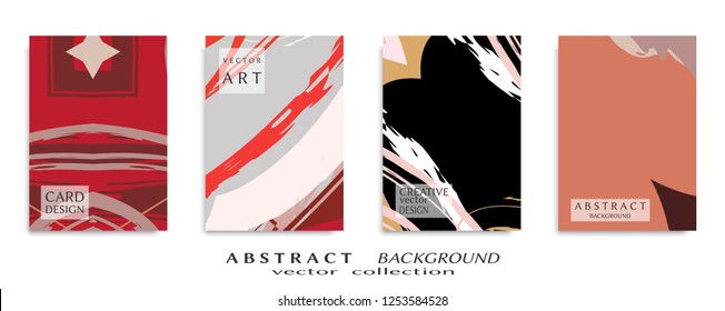 Abstract universal grunge art texture, web header template. Collage page, design for card, invitation, brochure brush strokes style, banner idea, book cover, booklet print, flyer sheet a4