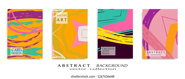 Abstract universal grunge art texture, web header template. Collage page, design for card, invitation, brochure brush strokes style, banner idea, book cover, booklet print, flyer sheet a4