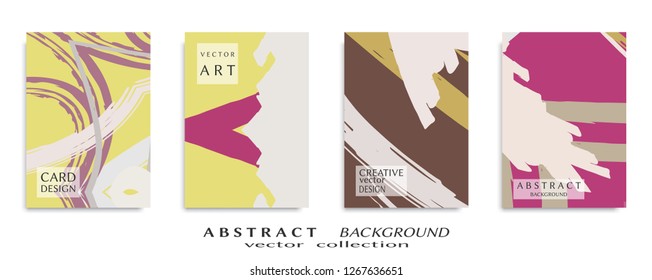 Abstract universal grunge art texture, web header template. Collage page, design for card, invitation, brochure brush strokes style, banner idea, book cover, booklet print, flyer sheet a4