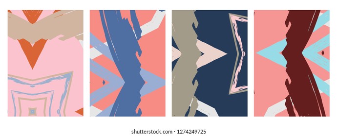 Abstract universal grunge art texture, web header template. Collage page, design for card, invitation, brochure brush strokes style, banner idea, book cover, booklet print, flyer sheet a4