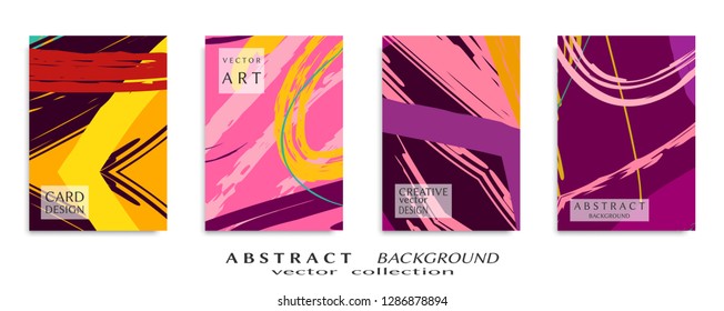 Abstract universal grunge art texture, web header template. Collage page, design for card, invitation, brochure brush strokes style, banner idea, book cover, booklet print, flyer sheet a4
