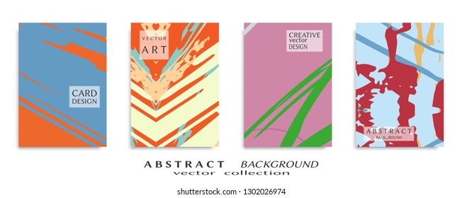 Abstract universal grunge art texture, web header template. Collage page, design for card, invitation, brochure brush strokes style, banner idea, book cover, booklet print, flyer sheet a4