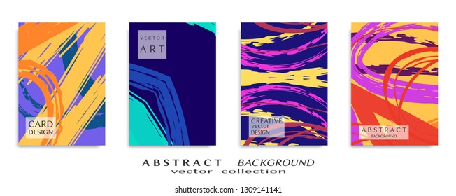Abstract universal grunge art texture, web header template. Collage page, design for card, invitation, brochure brush strokes style, banner idea, book cover, booklet print, flyer sheet a4