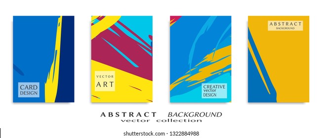 Abstract universal grunge art texture, web header template. Collage page, design for card, invitation, brochure brush strokes style, banner idea, book cover, booklet print, flyer sheet a4