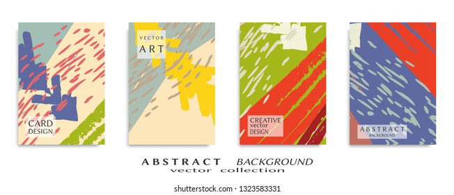 Abstract universal grunge art texture, web header template. Collage page, design for card, invitation, brochure brush strokes style, banner idea, book cover, booklet print, flyer sheet a4