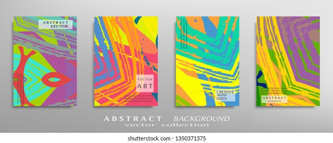 Abstract universal grunge art texture, web header template. Collage page, design for card, invitation, brochure brush strokes style, banner idea, book cover, booklet print, flyer sheet a4